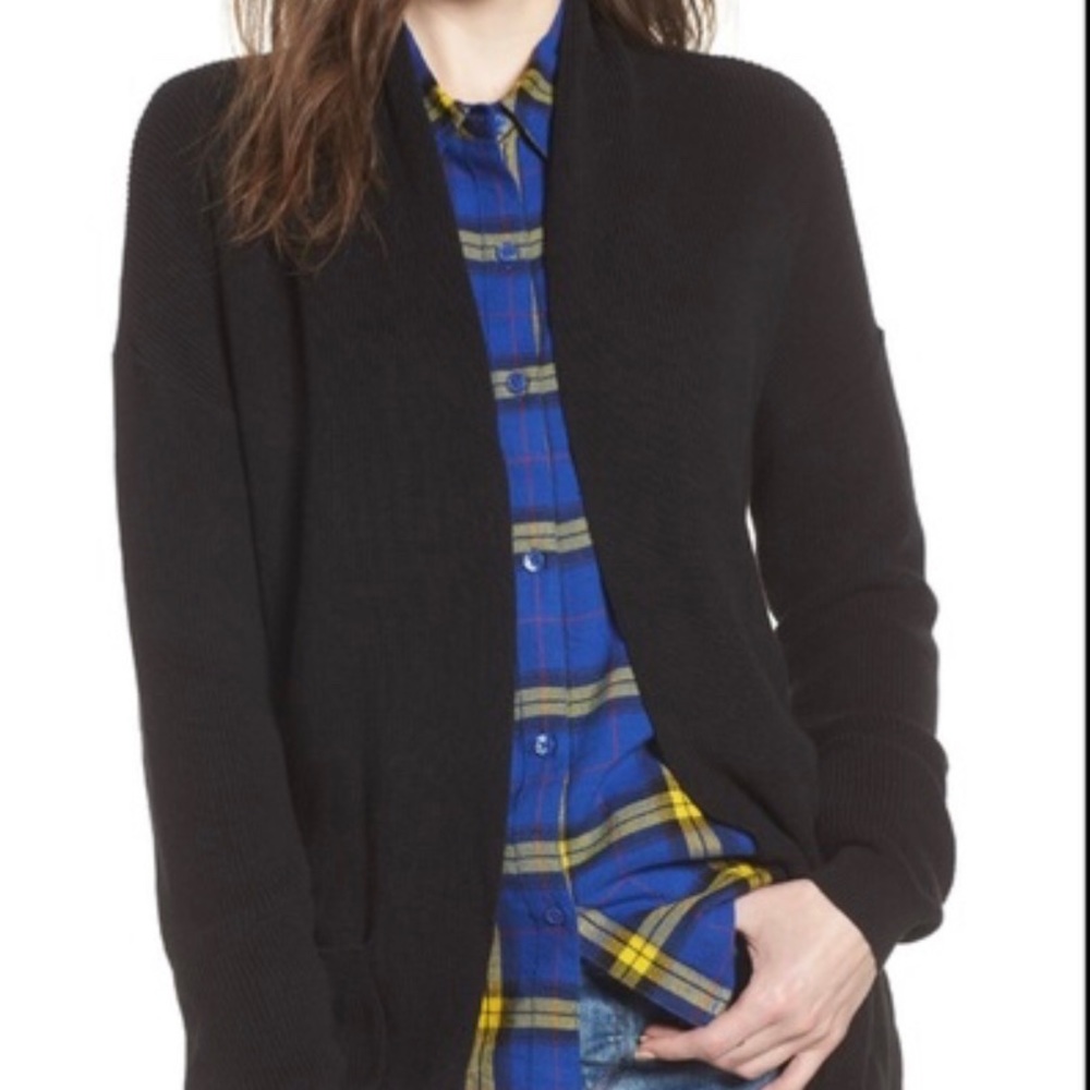 BP Black curve hem cardigan from Nordstrom